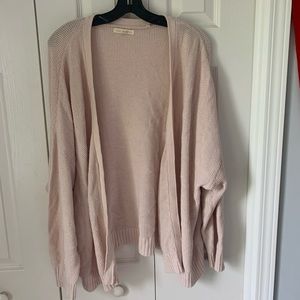 light pink cardigan